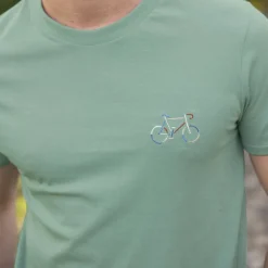T-Shirt Col Rond Vert Clair Velo Multicolore