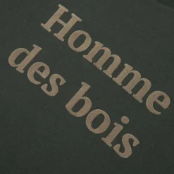 T-Shirt Col Rond Vert Fonce Homme Des Bois