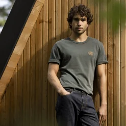 T-Shirt Col Rond Vert Fonce