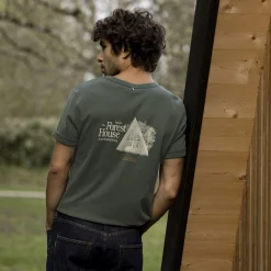 T-Shirt Col Rond Vert Fonce