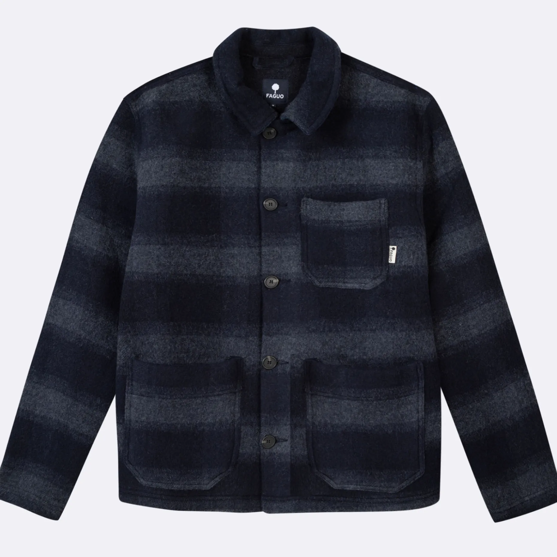 Veste A Boutons Bleu Marine